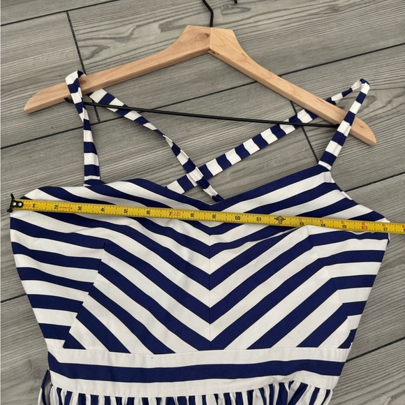 J.Crew Stripe Ruffle Cotton Maxi Dress - 10 - Picture 10 of 12